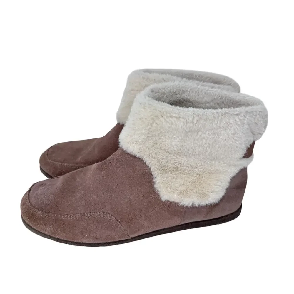Vionic‎ Divine Maizie Supportive Slipper Boot Womens US 8 Brown Rubber Sole